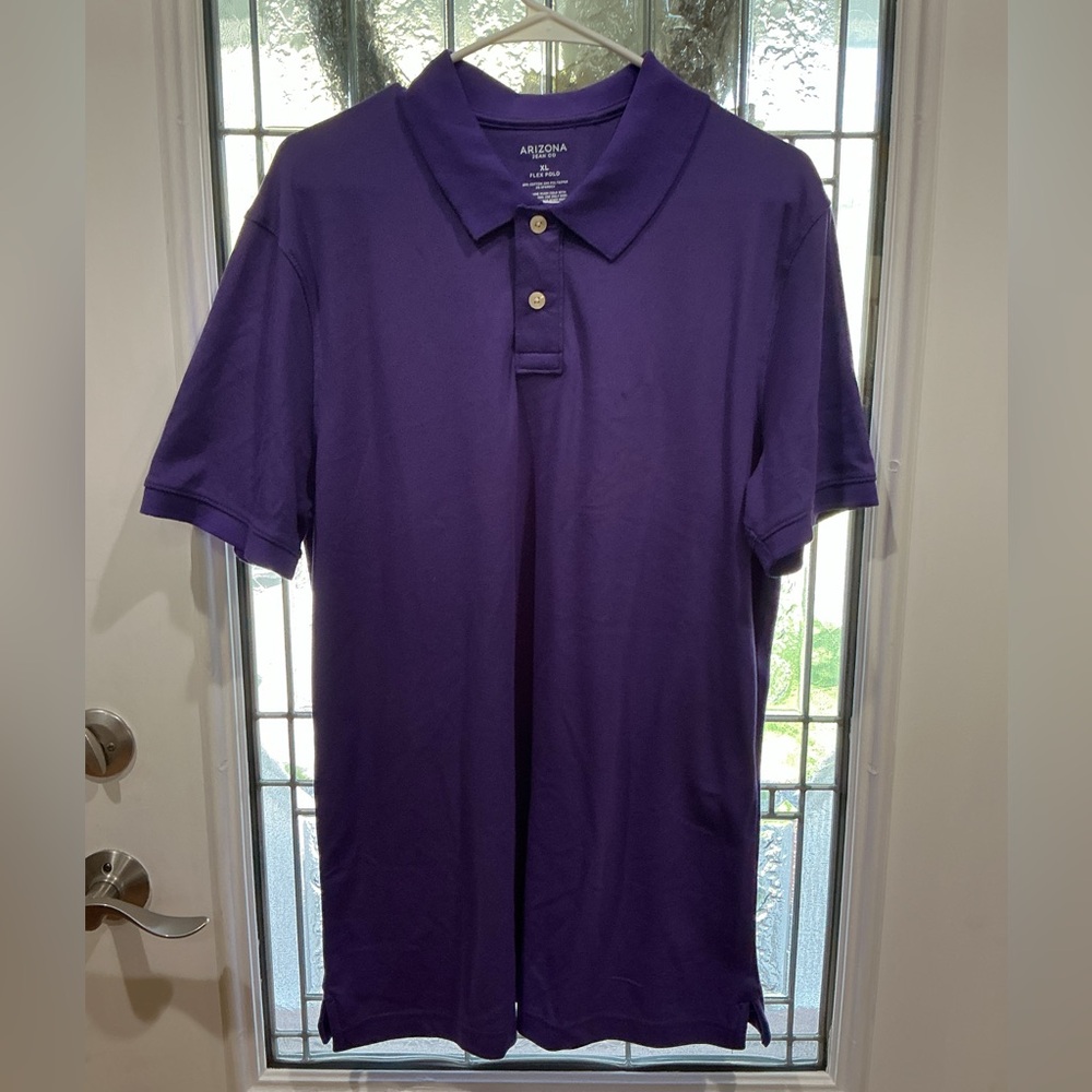 Arizona Jean Company Men’s XL Purple Polo Shirt Classic Style